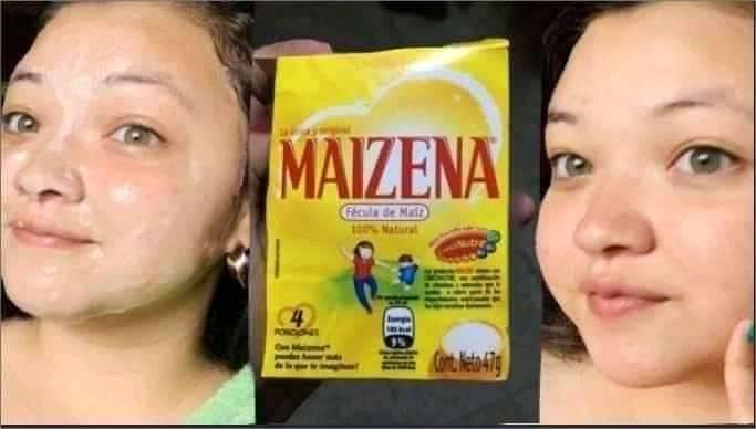 MASCARILLA DE MAIZENA PARA LA CARA