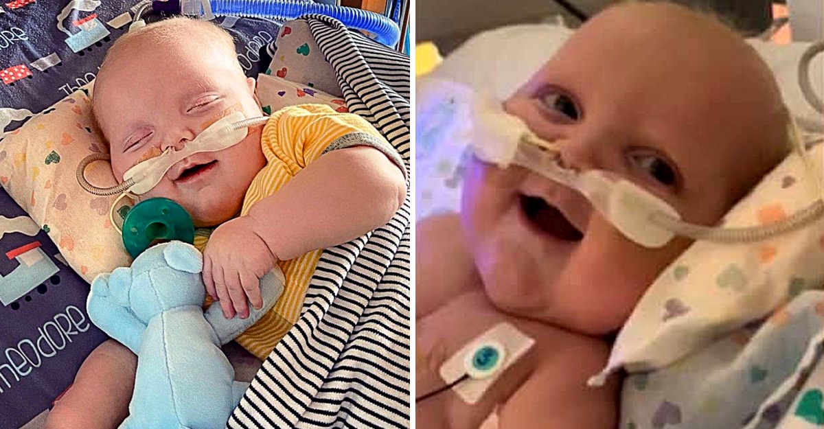 Bebé sonríe por primera vez tras 2 operaciones a corazón abierto. Su sonrisa es una luz de esperanza