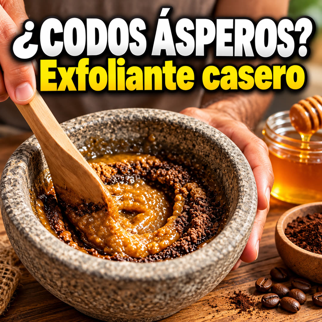 Exfoliante casero de café y miel para codos ásperos